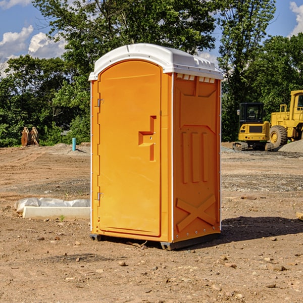 how often are the portable restrooms cleaned and serviced during a rental period in Sunrise Beach Village Texas